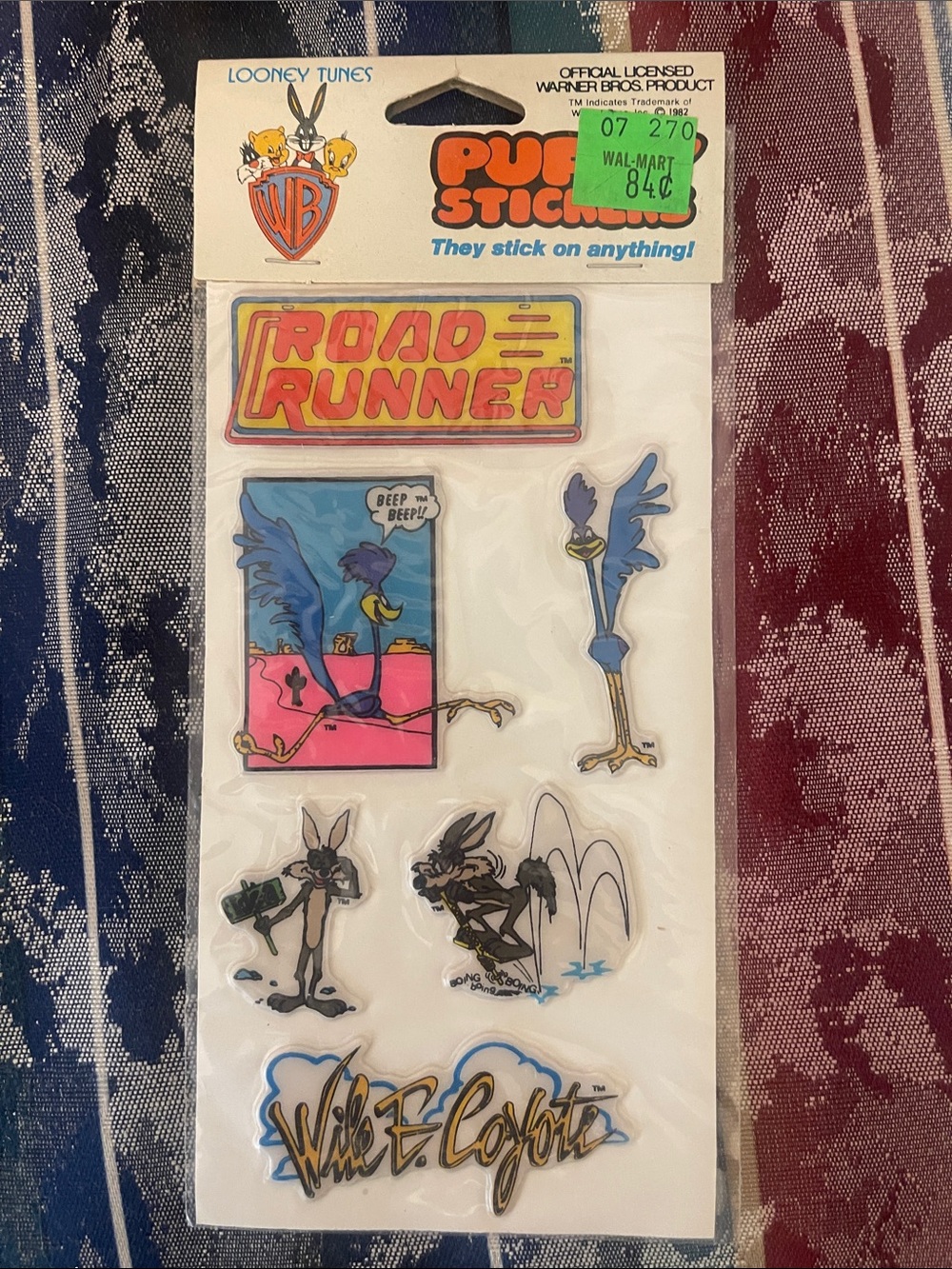 Looney Tunes Road Runner Puffy stickers
